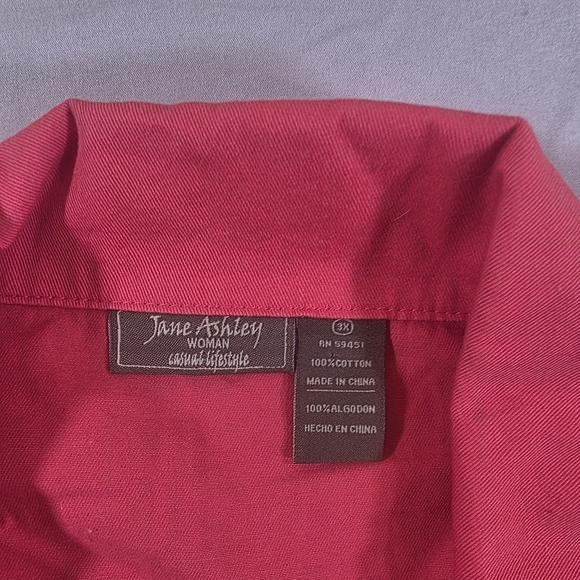 Jane Ashley Coral Cotton Button-Up Women's Jacket - Picture 2 of 6